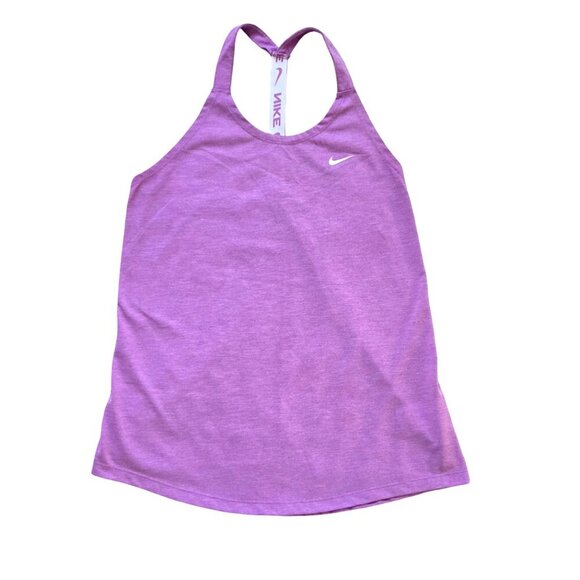 2 Nike Dri Fit Tank Top Women M Purple Green Workout Tank Yoga Cross-fit Running - Picture 2 of 14
